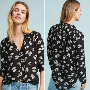 ANTHROPOLOGIE Maeve Bow Print Emory Blouse